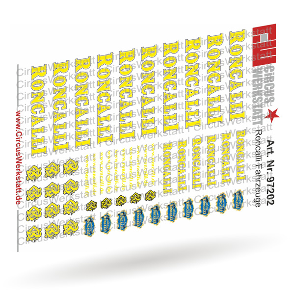 Circus Roncalli Fahrzeuge - Decal/ Nassschieber Set 1:87