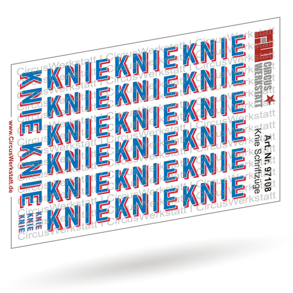 KNIE Schriftzüge - Decal/ Nassschieber Set 1:87